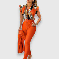 Two-Piece Set with Modern Leopard Print