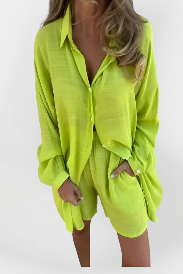 Daily Blouse & Shorts Set