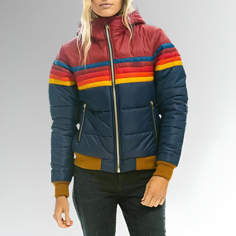 Marietta  | Zip-Up Jacket with Rainbow Stripes