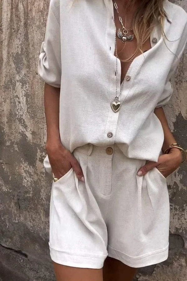 Linea | Casual Relaxed-Fit Shirt and Shorts Set