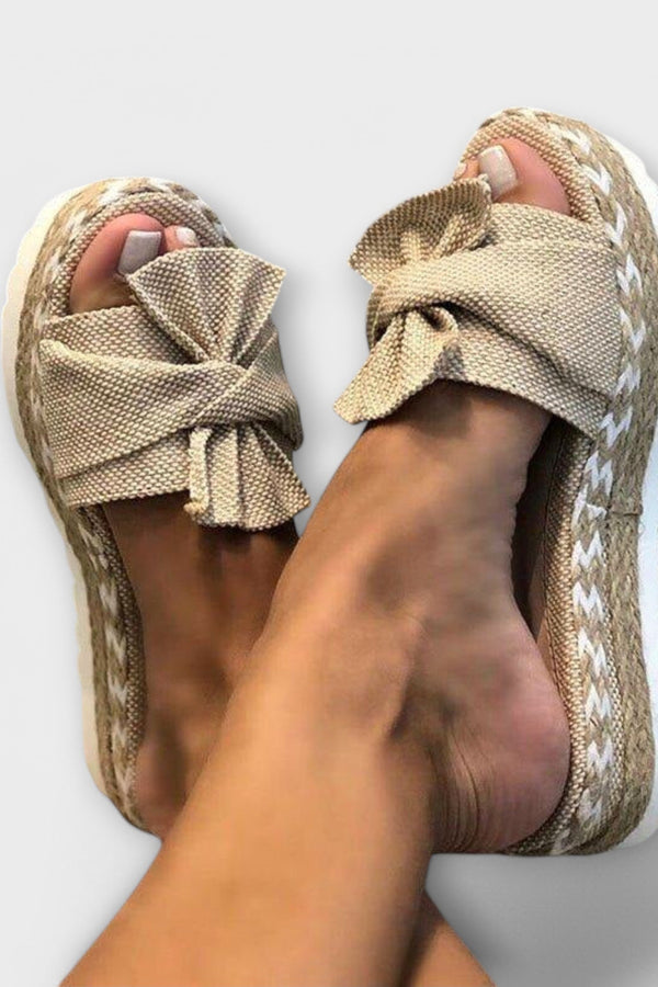 Sandals with Ribbon Ties