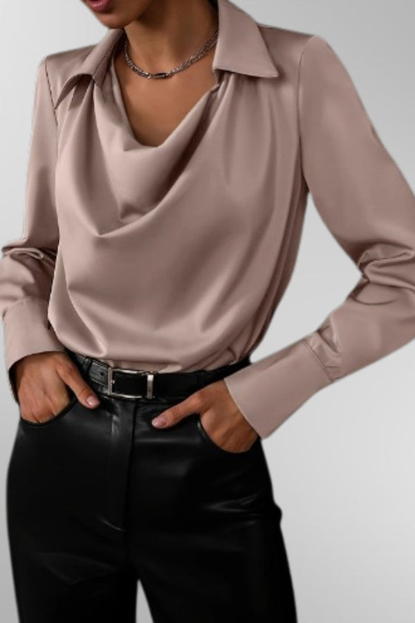 Violet™ | Elegant Satin Blouse