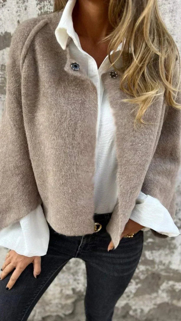 Amalia - Long Sleeve Round Neck Cardigan
