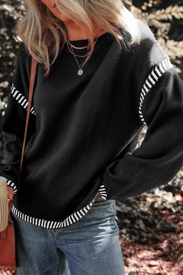 Marisa - Chic Contrast Sweater