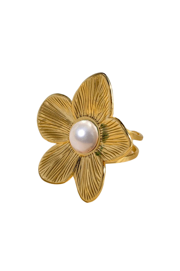 Adjustable Thalia Flower Ring