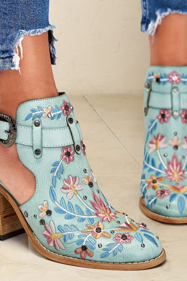 Rosine | Vintage Floral Ankle Boots