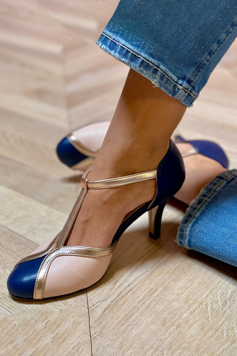 Laya™ | T-Strap Heels, Round Toe, Colorful and Comfortable