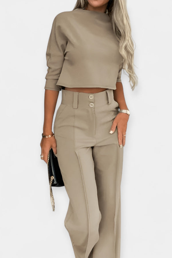 Crop Top and Pants Set