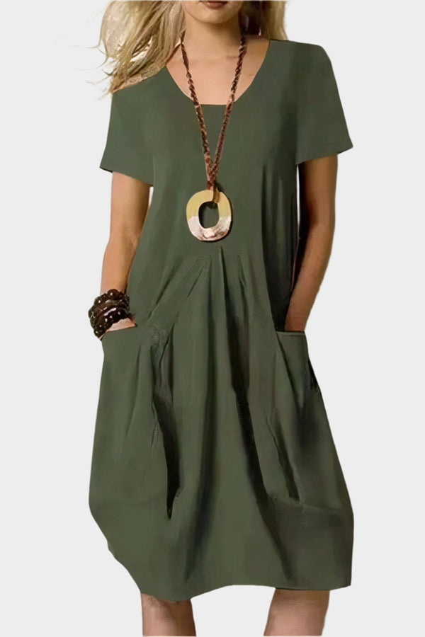 Airy Long Dress with Pockets