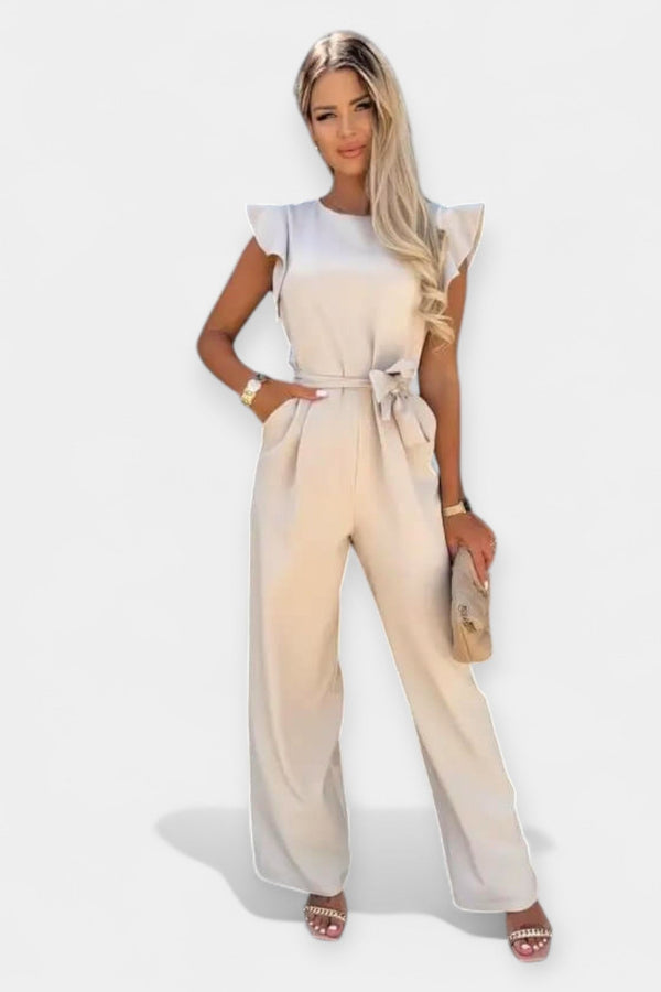 Full-Length Jumpsuit with Butterfly Sleeves