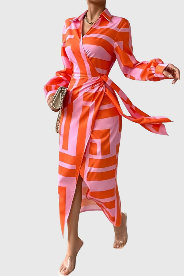 Everly™ | Elegant Wrap Dress with Print