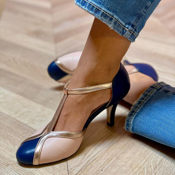Laya™ | T-Strap Heels, Round Toe, Colorful and Comfortable