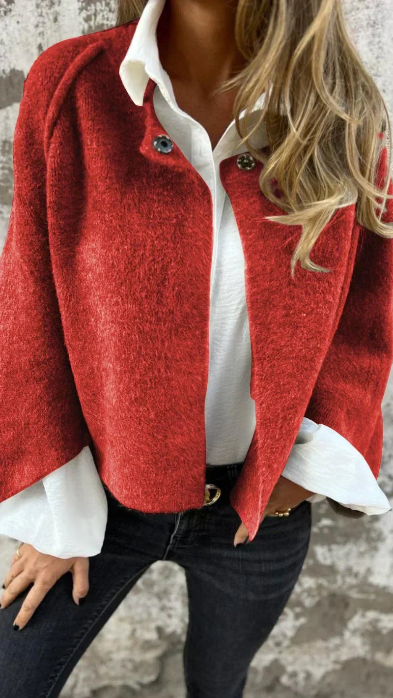 Amalia - Long Sleeve Round Neck Cardigan