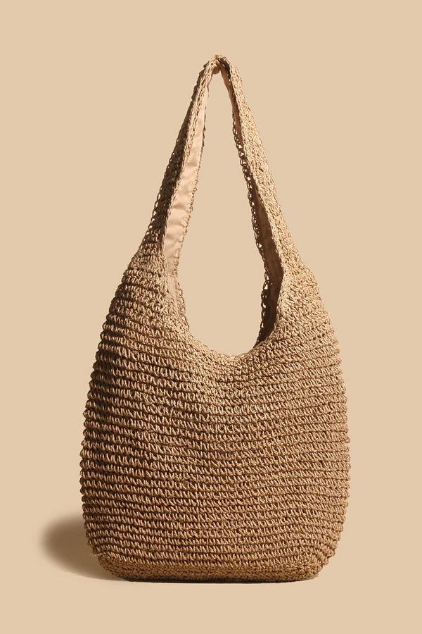 Valeria - Stylish Straw Woven Rattan Shoulder Bag