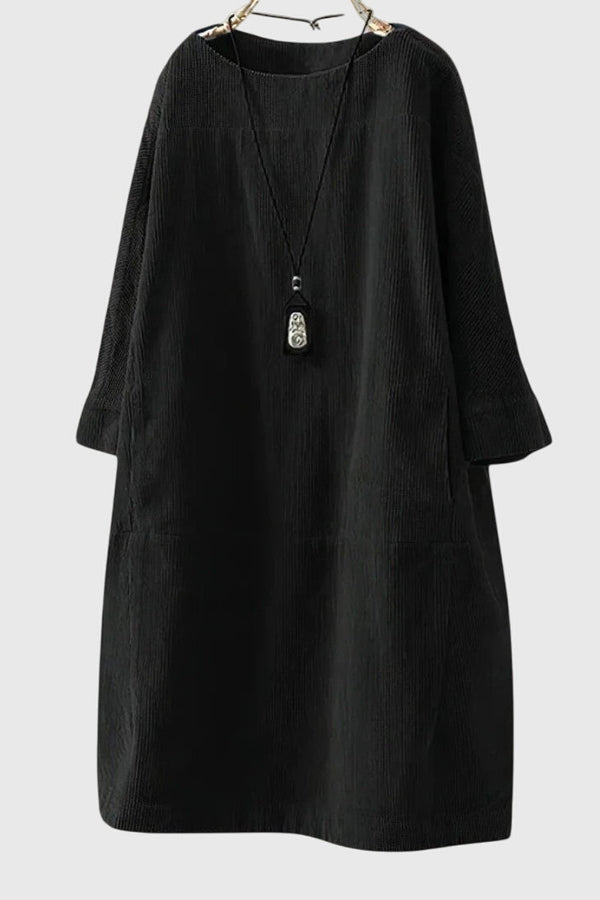 Grace | Relaxed Corduroy Midi Dress