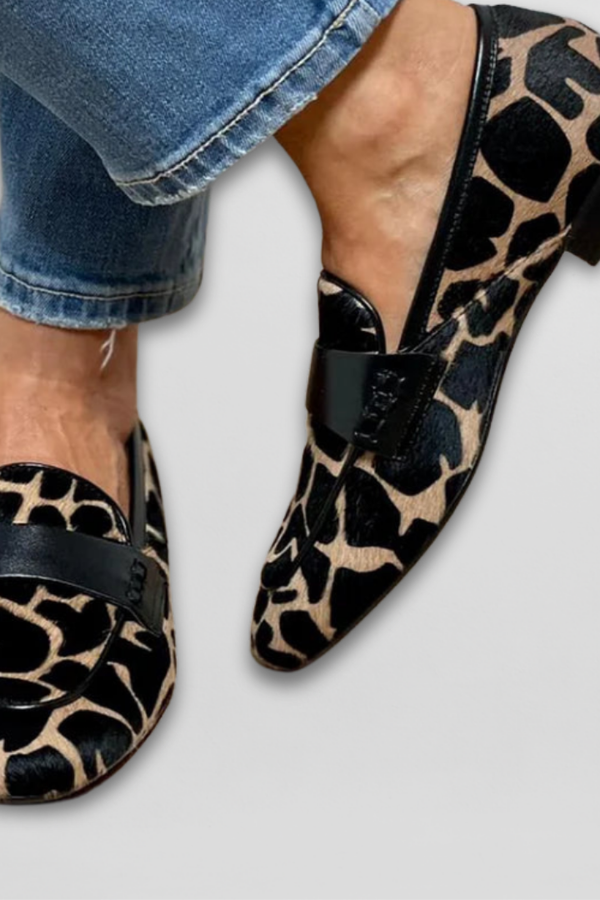 Reine | Animal-Print Loafers
