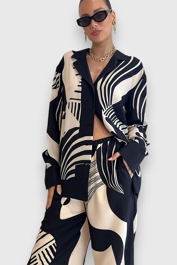Two-Piece Set with Elegant Geometric Design