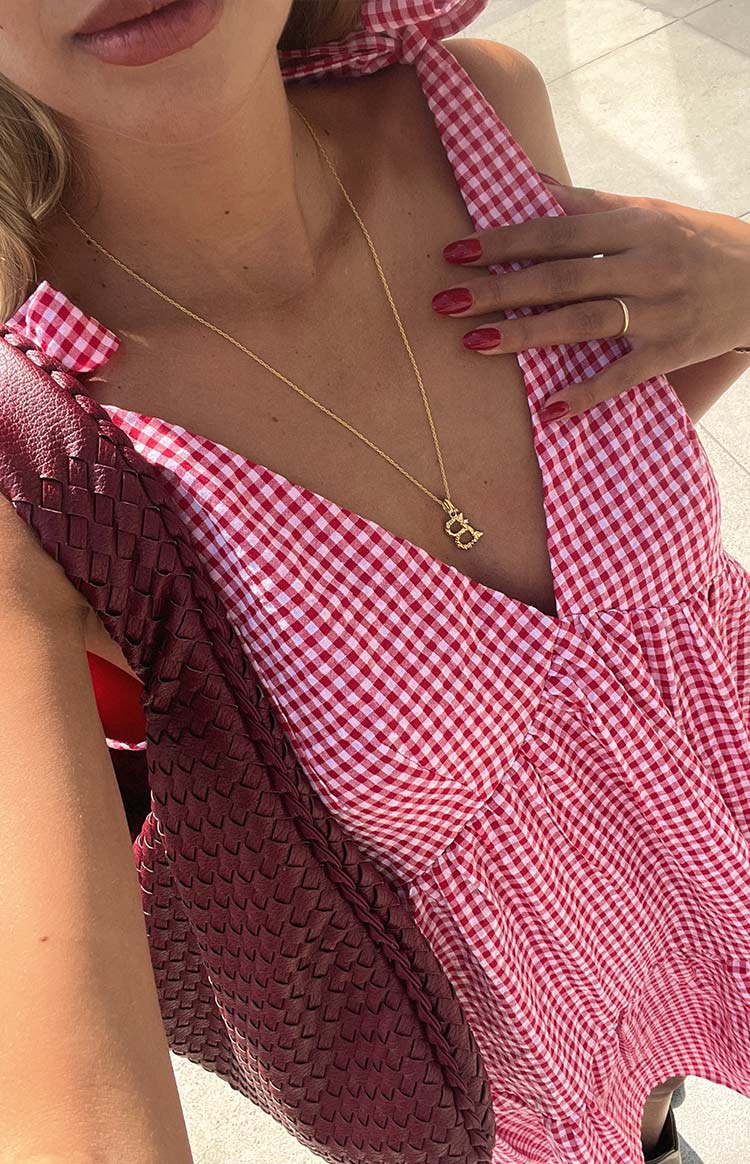 Angel Girl Red Check Mini Dress