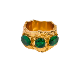 Dune Emerald Chunky Ring