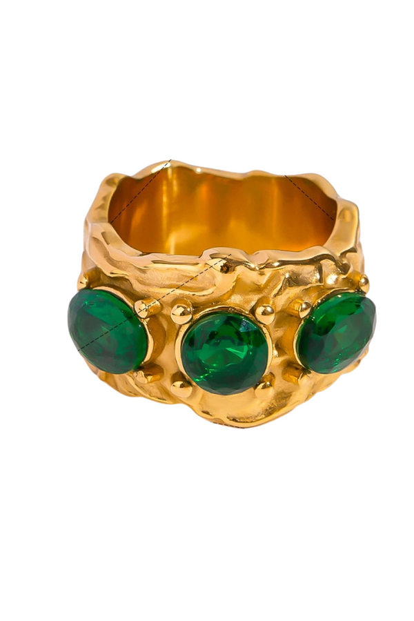 Dune Emerald Chunky Ring