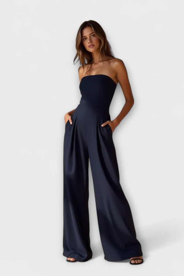 Amelie | Stylish Strapless Wide-Leg Jumpsuit