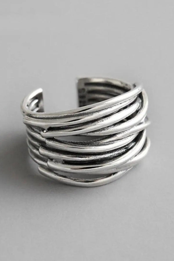 Adjustable silver layer ring