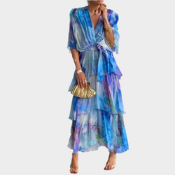 Dress with Deep V-Neck