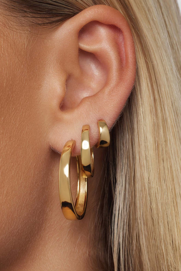 Gia Statement Hoops | Gold