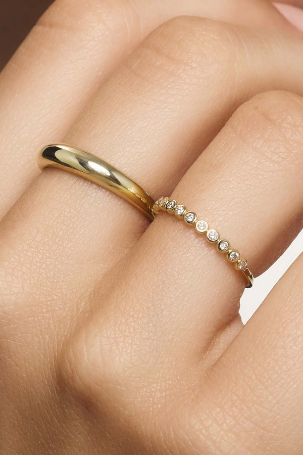 Diamond Bubble Ring | Gold