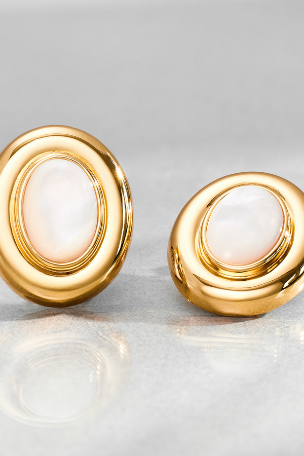 Giselle Pearl Earrings | Gold