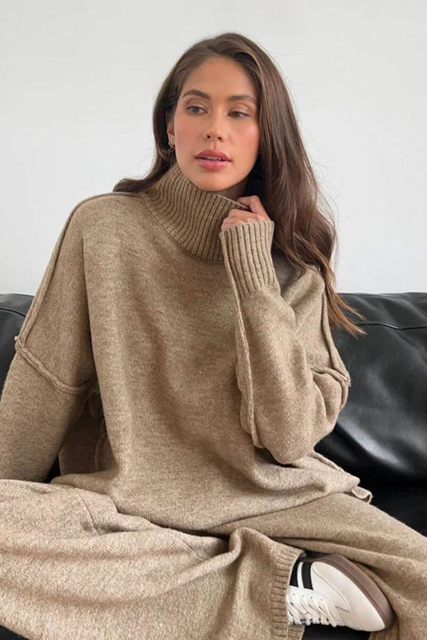 Stella - Loose Lazy Knitting Trousers Set