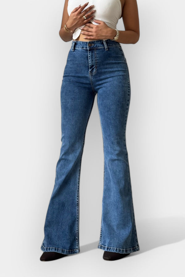 High-Waisted Flare Jeans