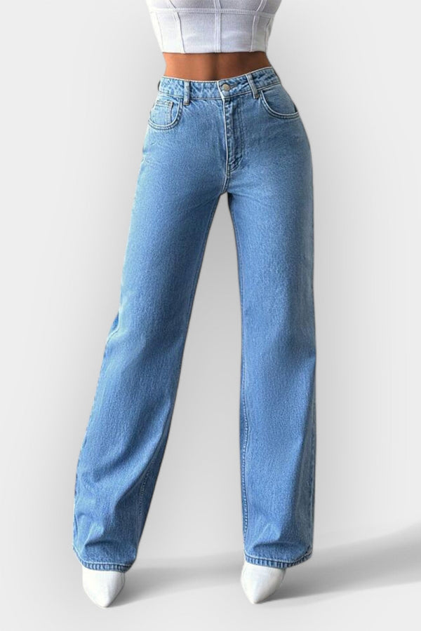 High-Waisted Jeans with Comfortable Wide Fit