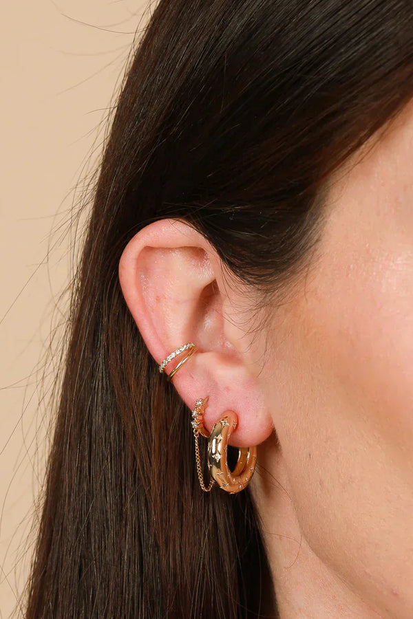 Cosmic Hoop Earrings | Gold