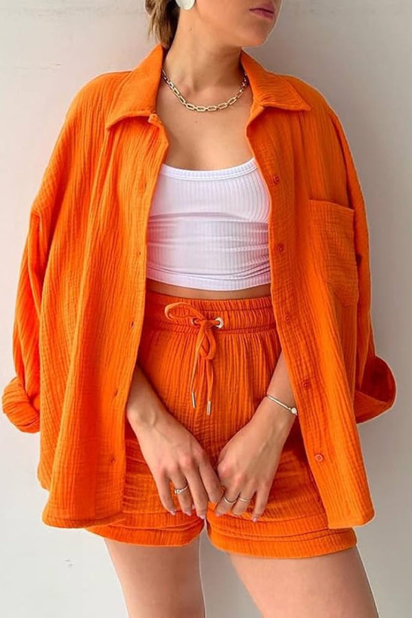 Adelie | Stylish Relaxed Fit Button-Up Set