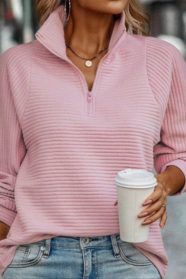 Suzanne - Half-Zip Detailed Pullover