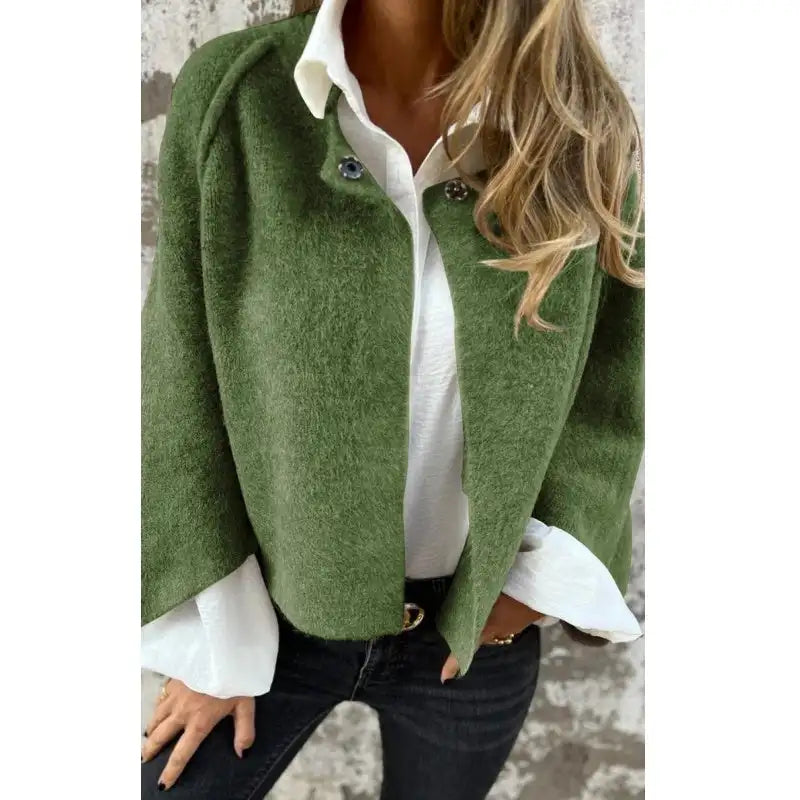 Amalia - Long Sleeve Round Neck Cardigan