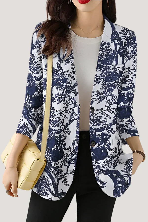Zoe™ - Chic Floral Printed Blazer