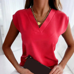 Kaede | Sleeveless V-Neck Blouse
