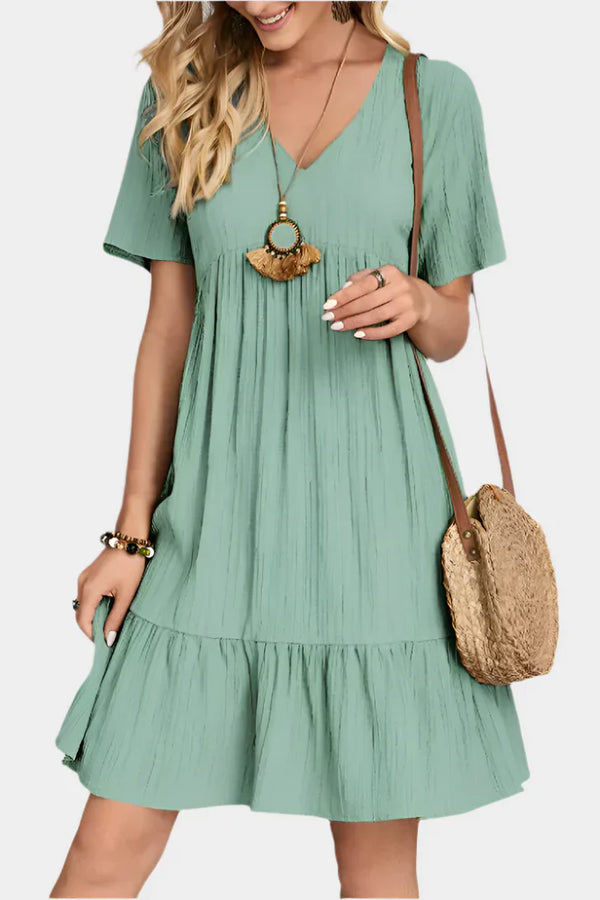 Elegant Mini Dress with Stripes