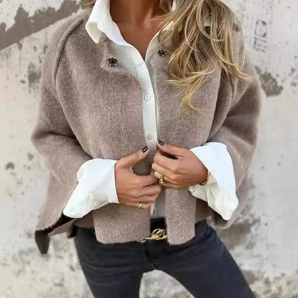 Amalia - Long Sleeve Round Neck Cardigan