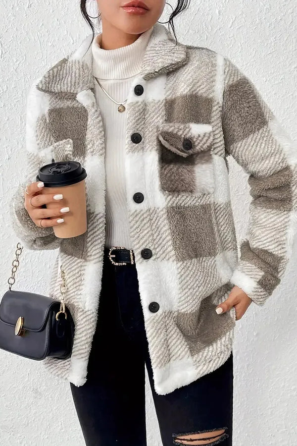 Martin | Stylish Plaid Fleece Jacket