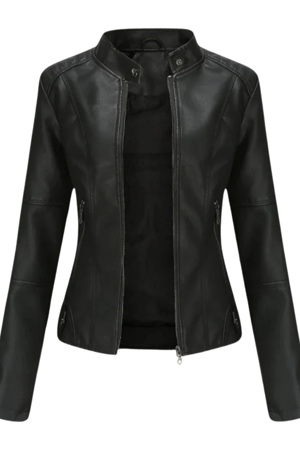 Lessy | Sleek Faux Leather Jacket