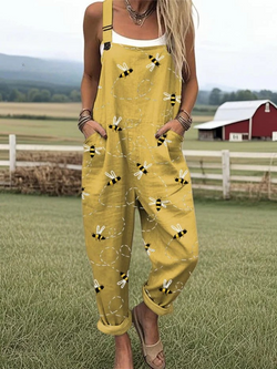 Camia | Summer Dungarees With Playful Print