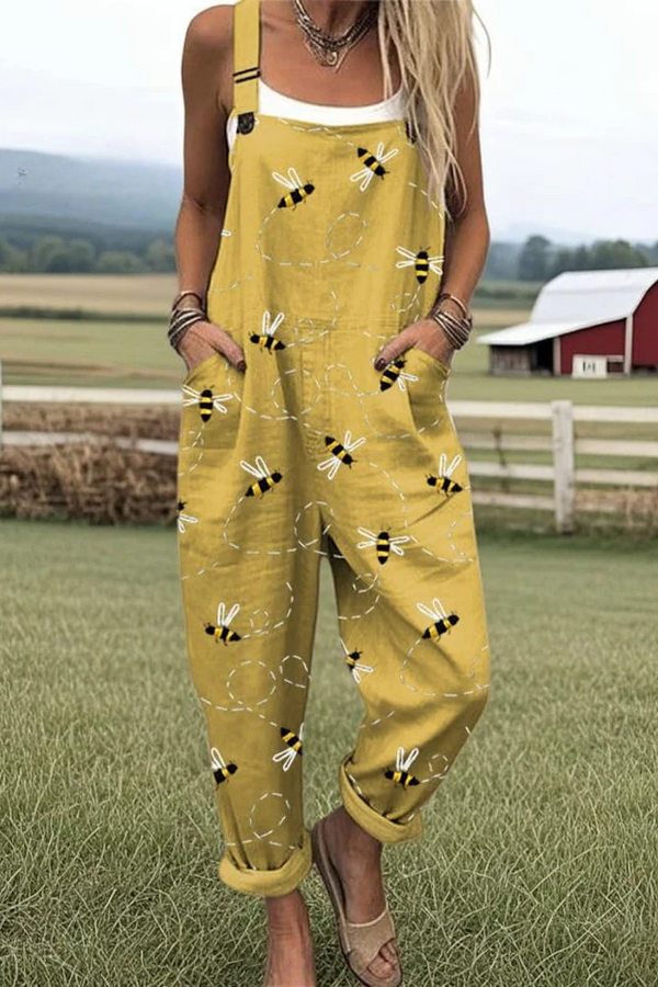 Camia | Summer Dungarees With Playful Print
