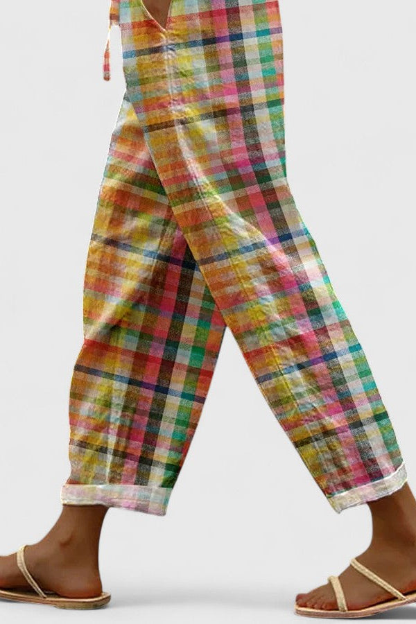 Gisara | Comfortable Checkered Pants