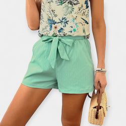 Set with Tropical Design and Halter Top