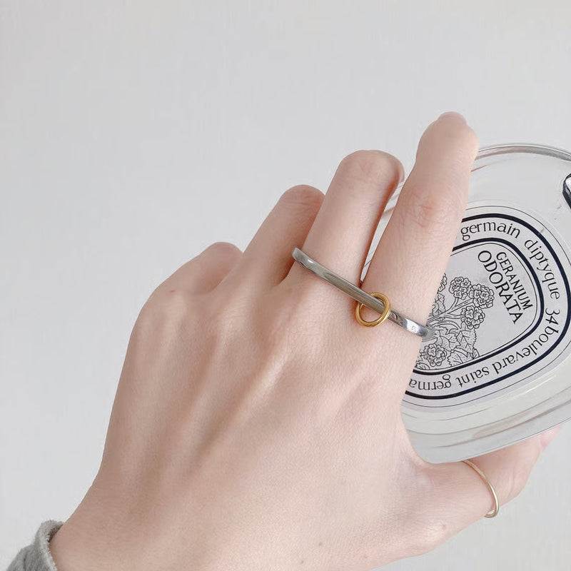 Double Mixed Metal Ring