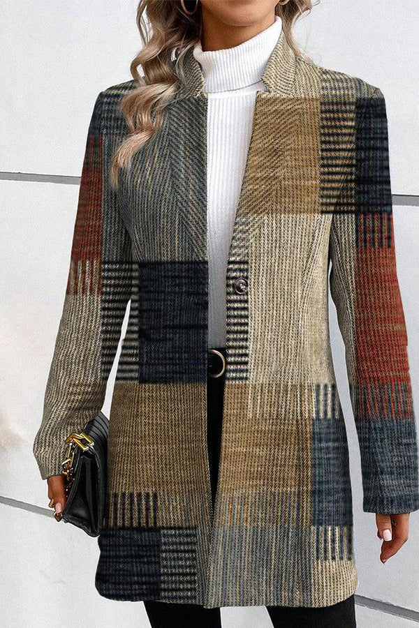 Marina™ - Elegant women's blazer jacket with pattern
