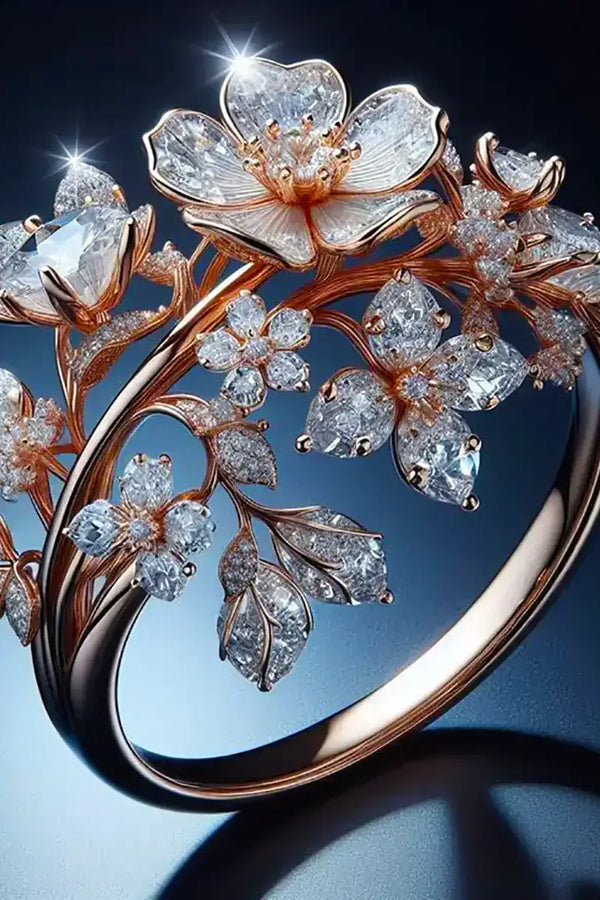 Bright Radiant Bloom Ring | Rose Gold